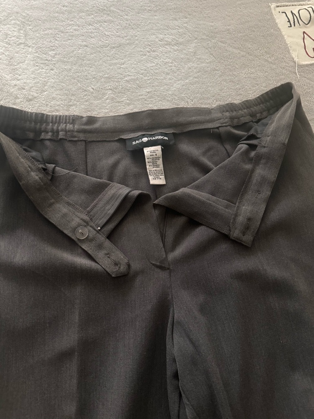 Sag Harbor Charcoal Dress Pants